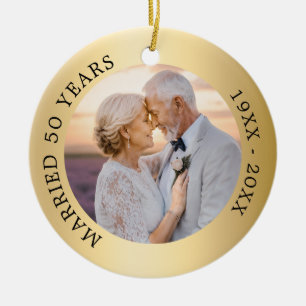 Décoration En Céramique noces d'argent 50 ans de mariage photo