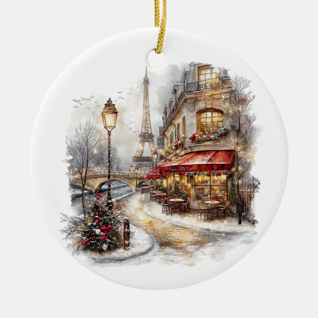 Décoration En Céramique Noël à Paris (Devant)