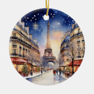 Décoration En Céramique Noël à Paris Tour Eiffel