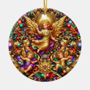 Décoration En Céramique NOËL ~ Anges 19e siècle ~
