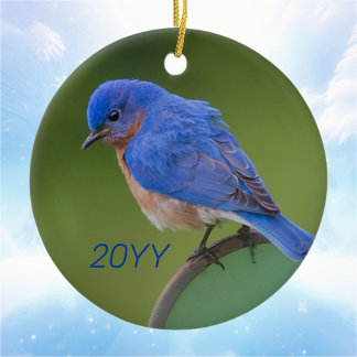 Décoration En Céramique Noël annuel du Bluebird