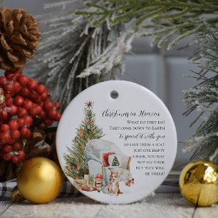 Décoration En Céramique Noël au Ciel Photo Mémorial