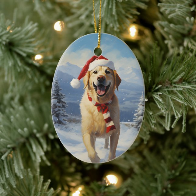 Décoration En Céramique Noël au Labrador (Arbre)