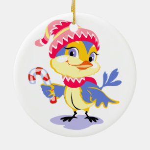 Décoration En Céramique Noël aux poulets mignons