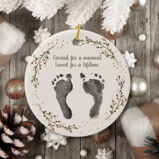 Décoration En Céramique Noël Baby Memory Custom Your Baby Foot Prints