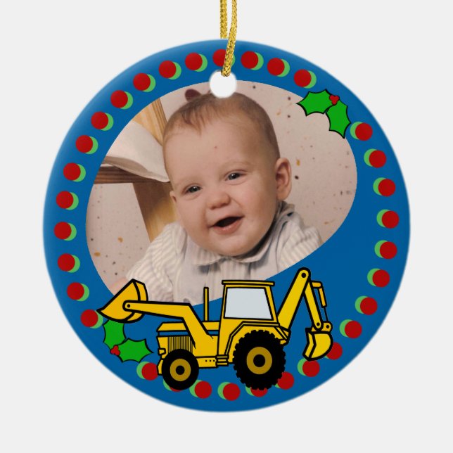 Décoration En Céramique Noël Backhoe (Devant)