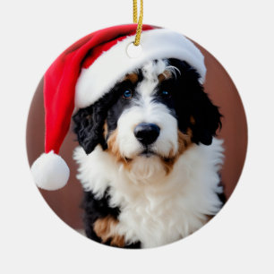 Décoration En Céramique Noël Bernedoodle