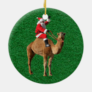 Décoration En Céramique Noël chameau et Père Noël de 2013 journées en