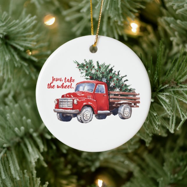 Décoration En Céramique Noël chrétien vacances personnalisées (Arbre)