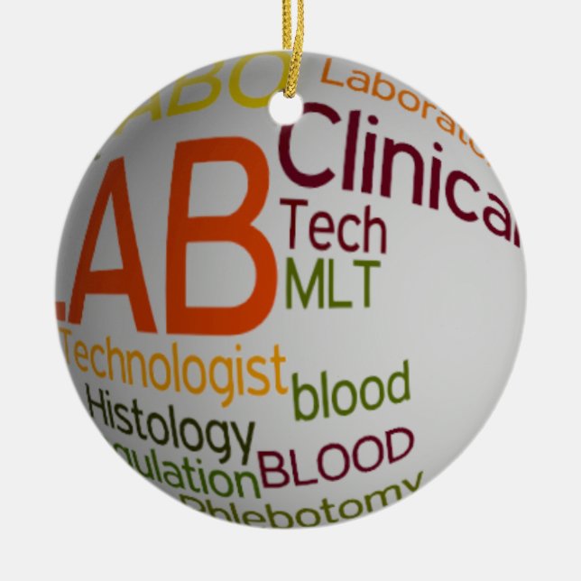 DÉCORATION EN CÉRAMIQUE NOËL CLINIQUE DE TECH MLT DE LABORATOIRE (Devant)