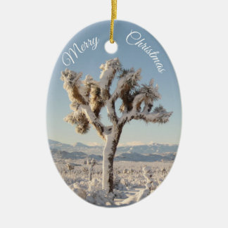 Décoration En Céramique Noël dans le désert de Californie à neige