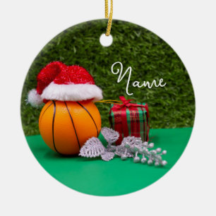 Décoration En Céramique Noël de basket-ball avec le Père Noël pour le joue