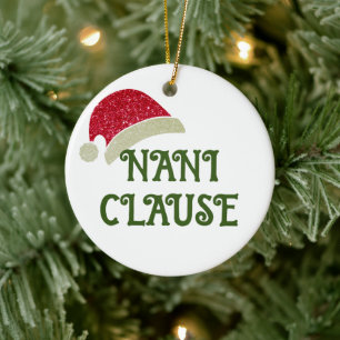 Décoration En Céramique Noël de la clause de Père Noël de grand-mère perso
