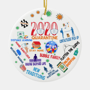Décoration En Céramique Noël de la pandémie de 2020