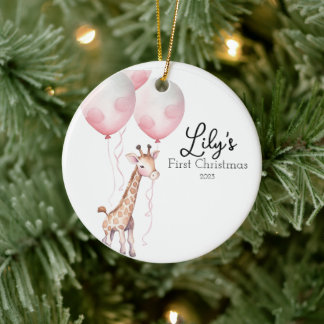 Décoration En Céramique Noël de naissance personnalisé