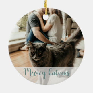Décoration En Céramique Noël de Noël de la Meowa d'hiver Amoureux des chat