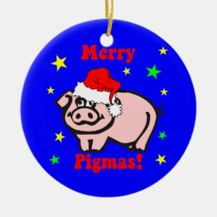 Décoration En Céramique Noël de porc