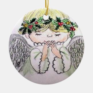 Décoration En Céramique Noël de prière d'ange