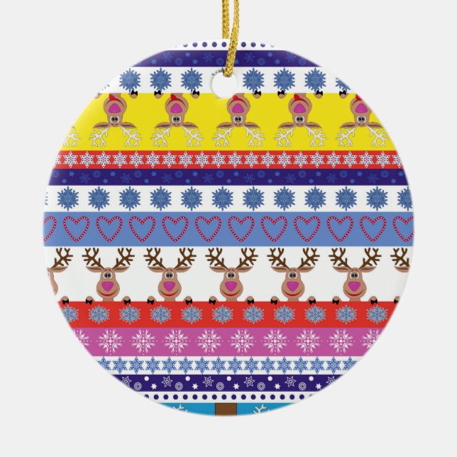 Décoration En Céramique noël des rennes (Devant)