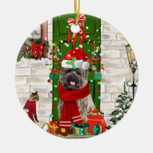 Décoration En Céramique Noël du chien de Cairn Terrier