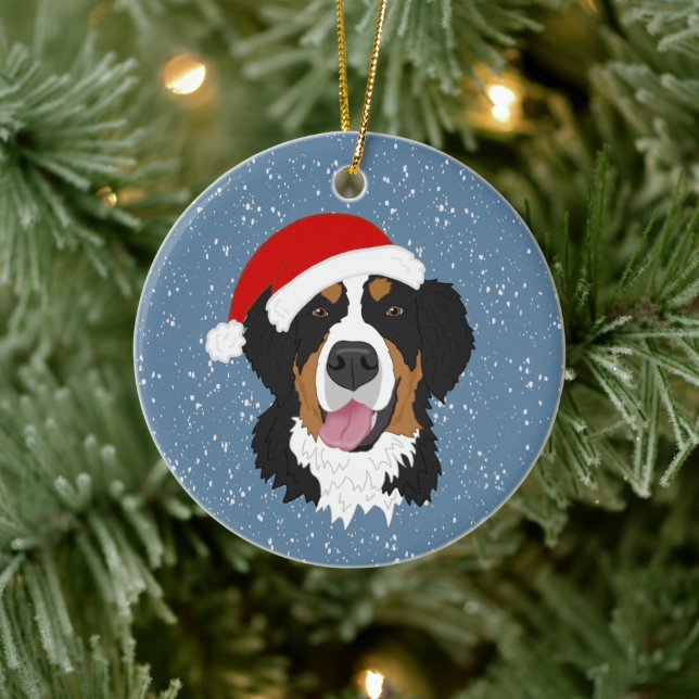 Décoration En Céramique Noël du chien de montagne bernois (Arbre)