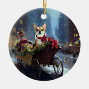 Décoration En Céramique Noël du Chihuahua