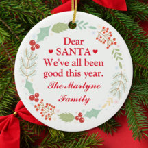 Noël Famille Photo Wreath Père Noël a été bon