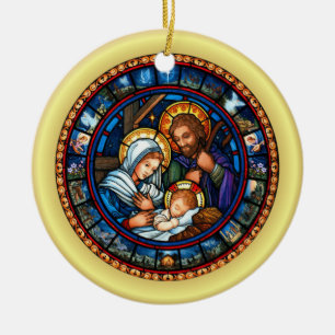 Décoration En Céramique Noël ~ La Sainte Famille ~ Nativité ~ * ~