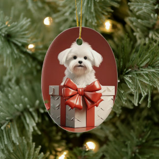 Décoration En Céramique Noël Maltais Unique, Cadeau Pour Amoureux de les c