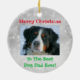 Décoration En Céramique Noël Meilleur Chien Papa Jamais Pet Photo