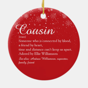 Décoration En Céramique Noël Meilleur Cousin Définition Flocon de neige