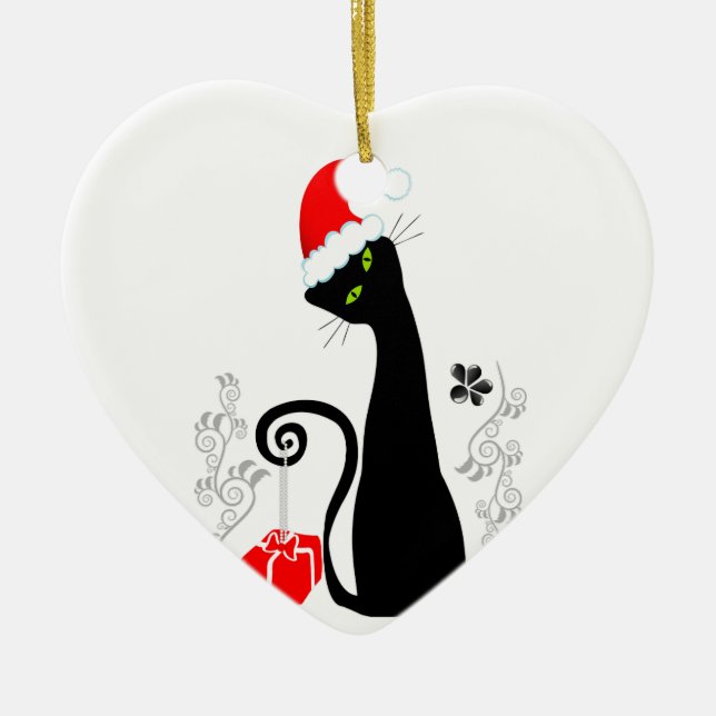 Décoration En Céramique Noël moderne Kitty (Devant)