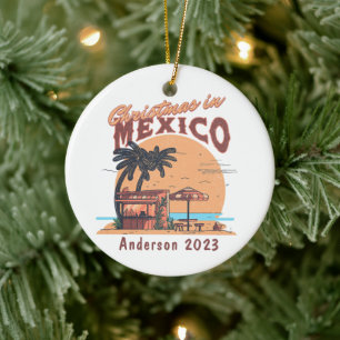 Décoration En Céramique Noël personnalisé en vacances à Mexico Beach