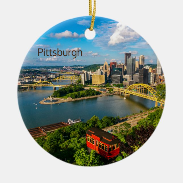 Décoration En Céramique Noël - Pittsburgh JOUR/NUIT (Devant)