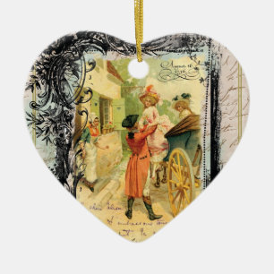 Décoration En Céramique Noël romantique à la Vintage du XVIIIe siècle