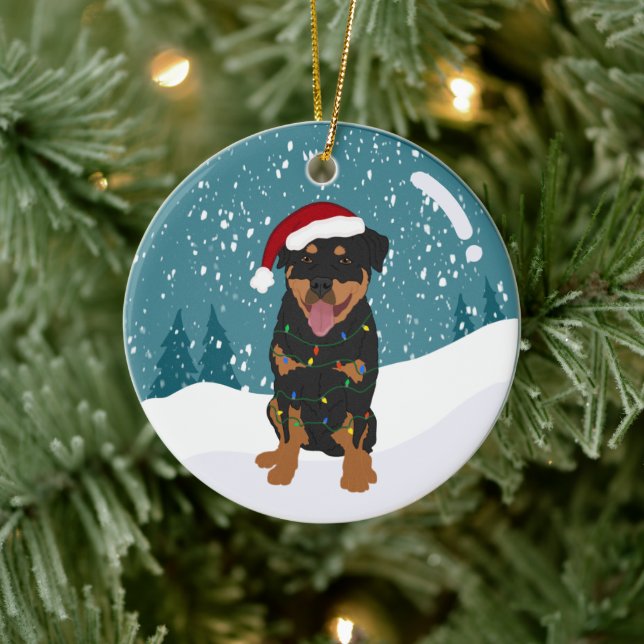 Décoration En Céramique Noël Rottweiler (Arbre)
