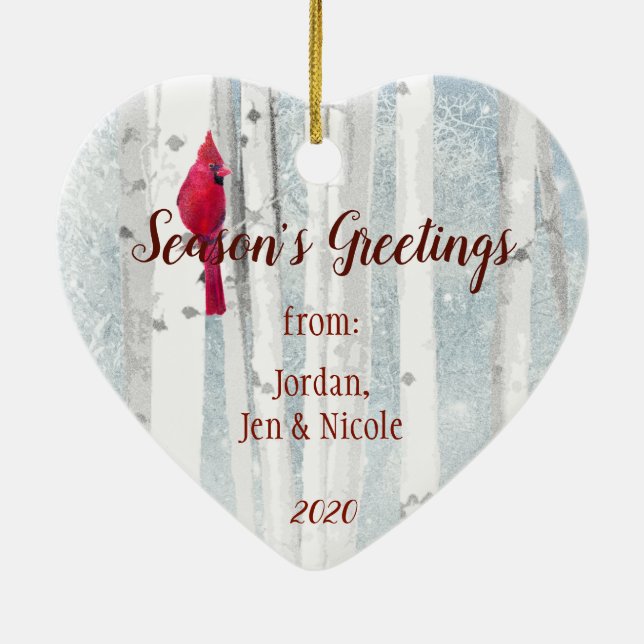 Décoration En Céramique Noël salutations avec votre photo Cardinal Birch (Dos)