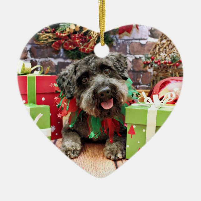 Décoration En Céramique Noël - Schnoodle - Dexter (Devant)