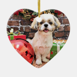 Décoration En Céramique Noël - Shih Tzu - Marley