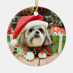 Décoration En Céramique Noël - Shih Tzu - truc