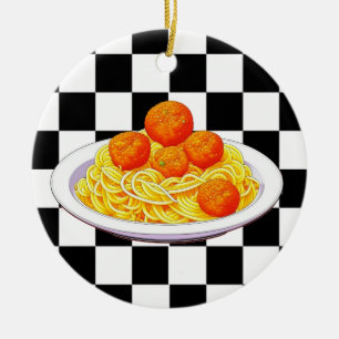 Décoration En Céramique Noël Spaghetti Pun Personnalisé