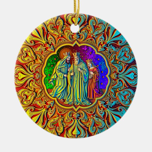 Décoration En Céramique NOËL ~ Trois rois ~ (Devant)