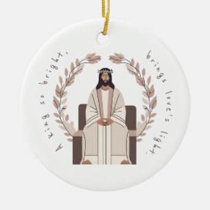 Décoration En Céramique Noël   Un roi si brillant   Jésus   Neutre