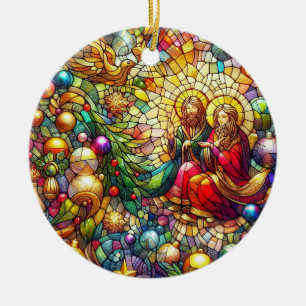 Décoration En Céramique NOËL ~ Verre tendu Mary Joseph ~