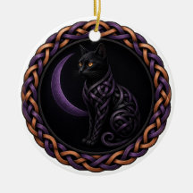 Nœud celtique Samhain Chat noir Halloween