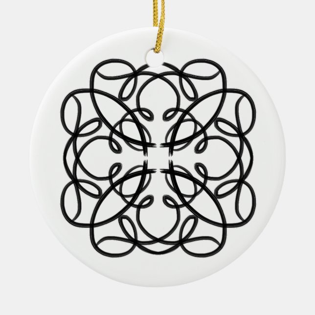 Décoration En Céramique Noir et blanc #1 (Devant)