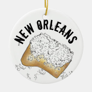 Décoration En Céramique NOLA New Orleans Beignet Pastry Louisiane