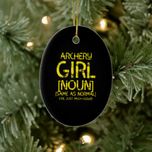 Décoration En Céramique Nom de fille au tir à l'arc
