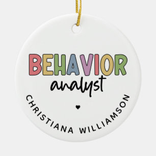 Décoration En Céramique Nom personnalisé Analyseur de comportement BCBA Ca