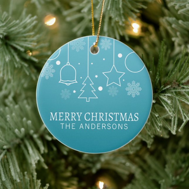 Décoration En Céramique Nom personnalisé personnalisé personnalisé Noël |  (Arbre)
